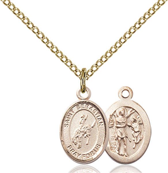 Gold Filled St. Sebastian / Rodeo Pendant