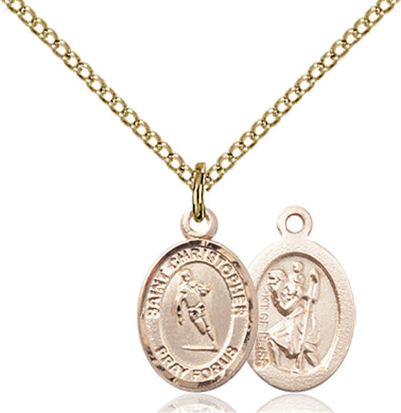 Gold Filled St. Christopher / Rugby Pendant