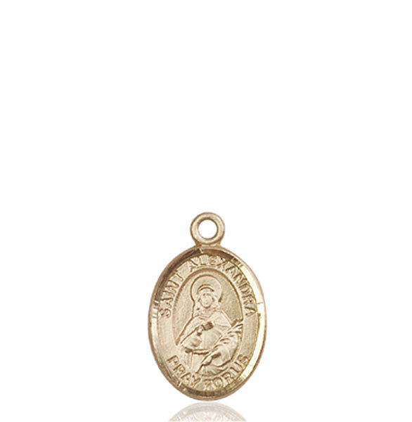Medalla de Santa Alexandra en oro de 14kt