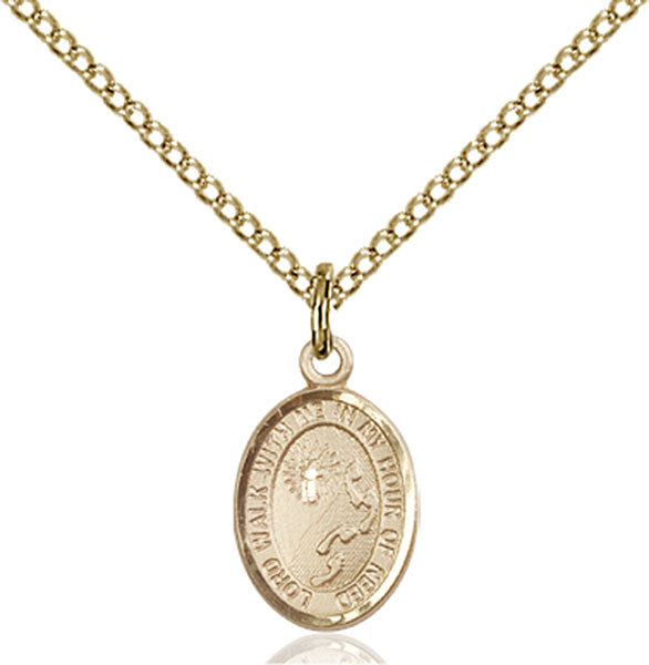 Gold Filled Footprints / Cross Pendant