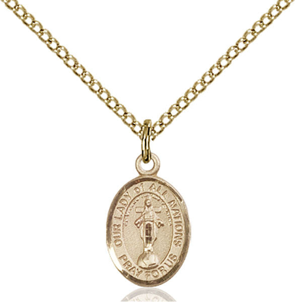 Gold Filled O/L of All Nations Pendant