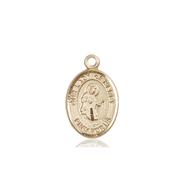 14kt Gold O/L of Mercy Medal