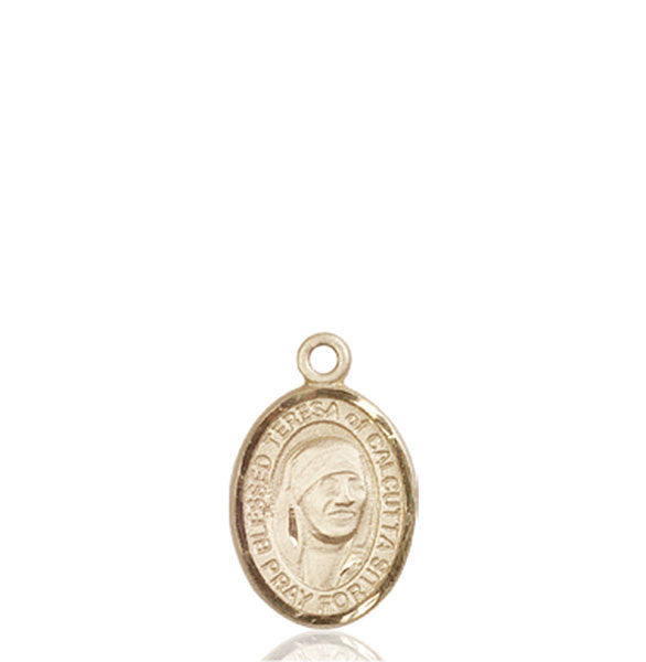 Medalla Beata Teresa de Calcuta en oro de 14kt