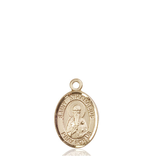 Medalla de San Atanasio en oro de 14kt