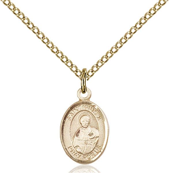 Gold Filled St. Pius X Pendant