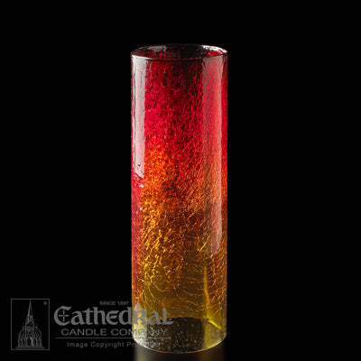 Crackle Glass Globe Cylinder | 4 x 12 - Vintage