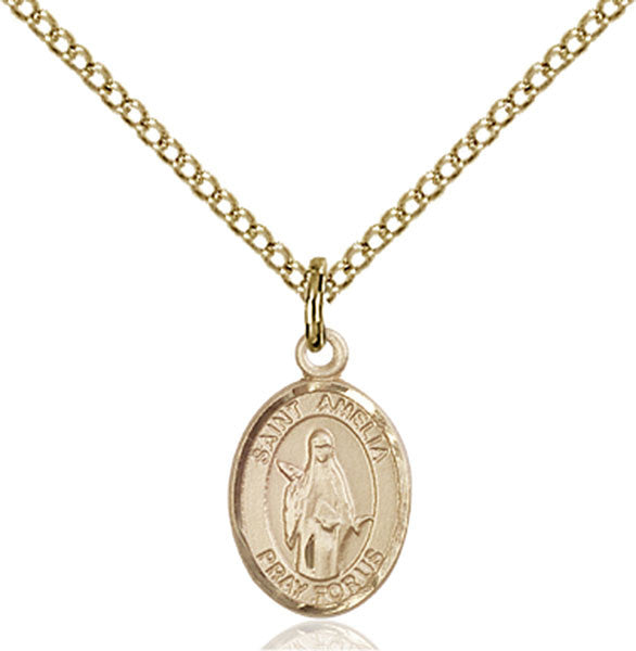 Gold Filled St. Amelia Pendant