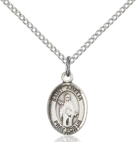 Sterling Silver St. Amelia Pendant