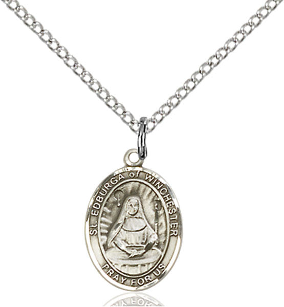 Sterling Silver St. Edburga of Winchester Pendant