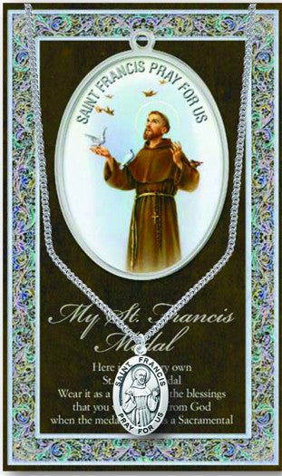 St. Francis Necklace & Chain with Picture Folder