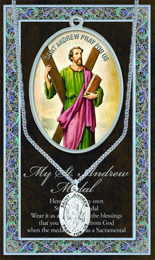 St. Andrew Necklace & Chain with Picture Folder