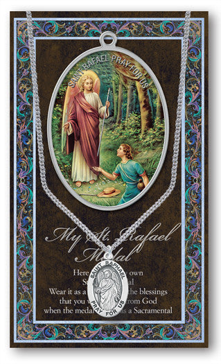 St. Raphael Necklace & Chain with Picture Folder