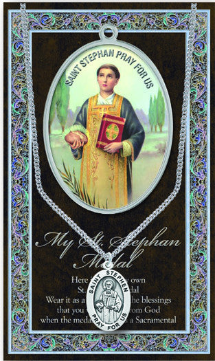 St. Stephen Necklace & Chain with Picture Folder