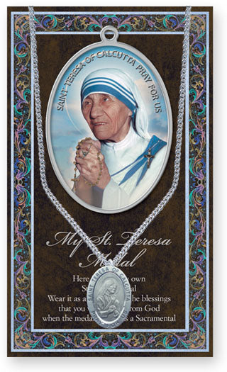 St. Teresa of Calcutta Necklace & Chain with Picture Folder