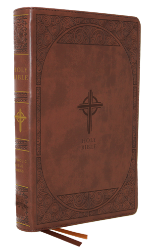 New American Bible, Edición revisada, Edición con letra grande - Marrón 