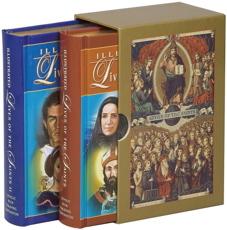 Vidas ilustradas de los santos en caja