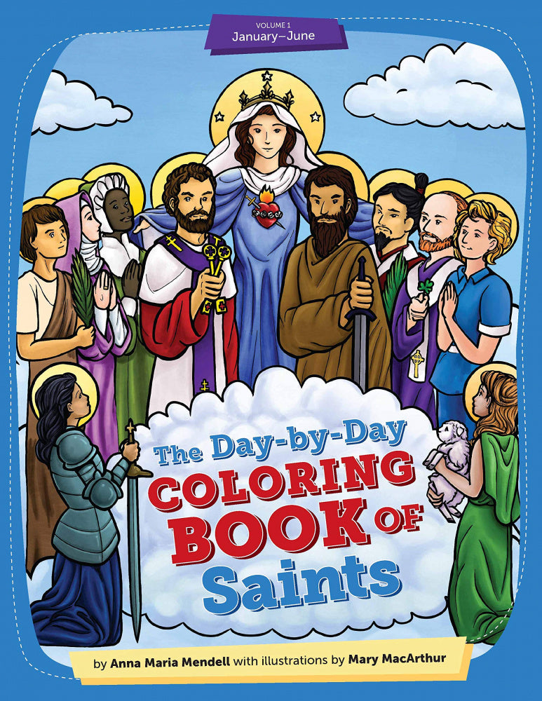 Libro para colorear día a día de los santos: de enero a junio