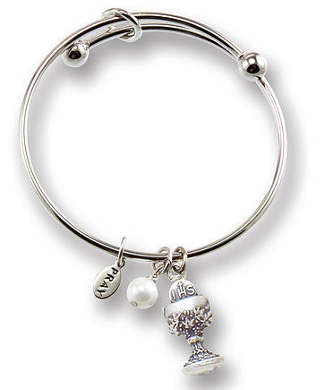 Silver Communion Chalice & Pearl Bangle