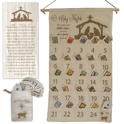 Countdown Fabric Advent Wall Calendar