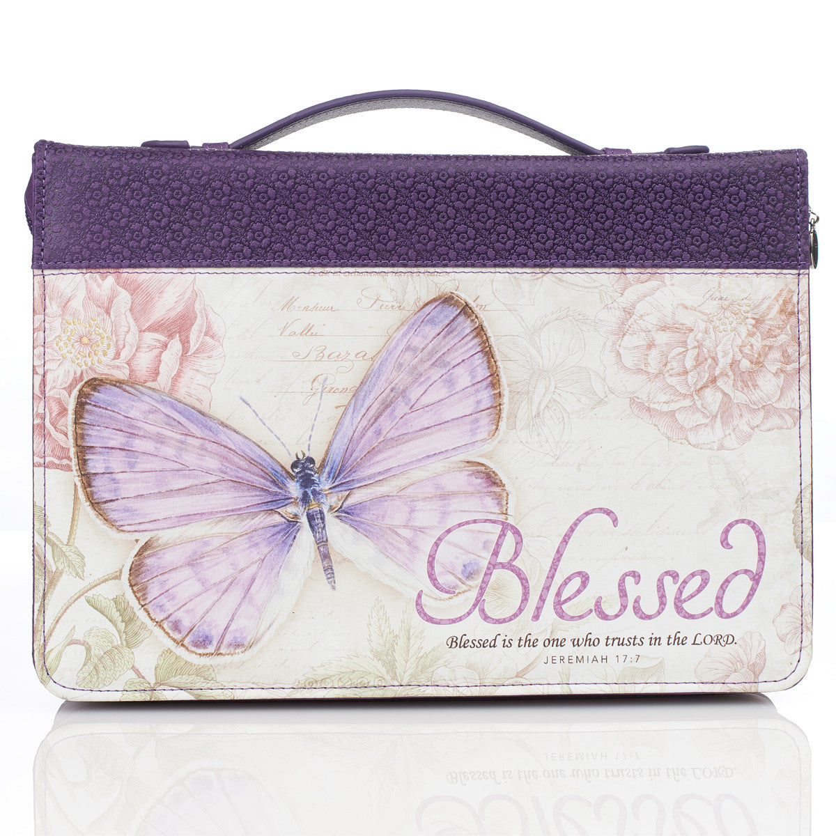 Blessed Butterfly in Purple Bible Cover