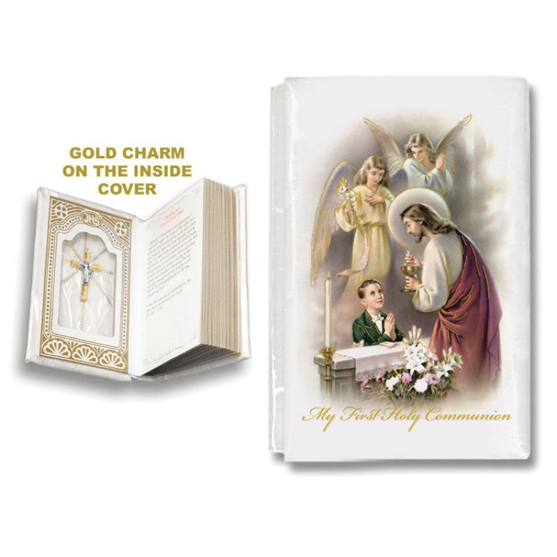 Mother of Pearl First Communion Mass Book - Boy