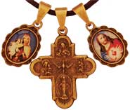 Double Scapular Medal w/Crucifix