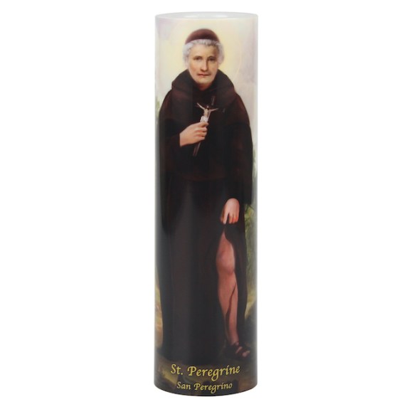 LED Candle – St. Peregrine, Patron of Cancer Patients