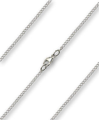 Light Rhodium Lite Curb Chain - Lobster Claw