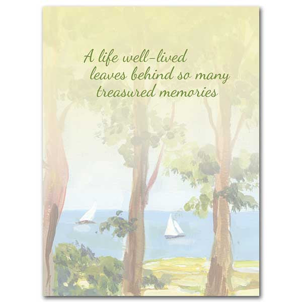 A Life Well-lived New Celebration of Life Sympathy Card