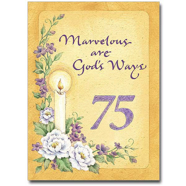 Marvelous Are God'S Ways 75Th Religious Prof Ann Card