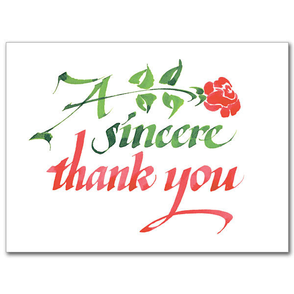 A Sincere Thank You Thank You Card