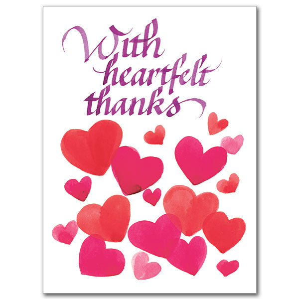 With Heartfelt Thanks Thank You Card