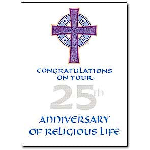 25th Anniversary Religious Card