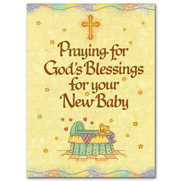 Praying For God'S Blessings Baby Congratulations Card