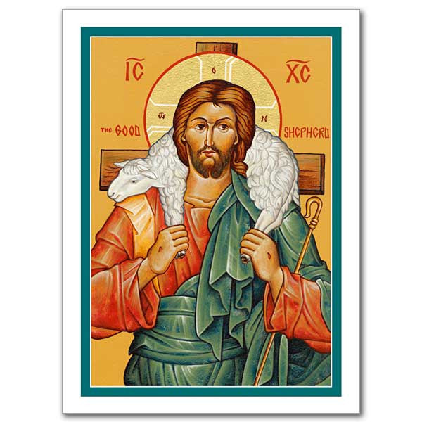 The Good Shepherd Icon Greeting Card