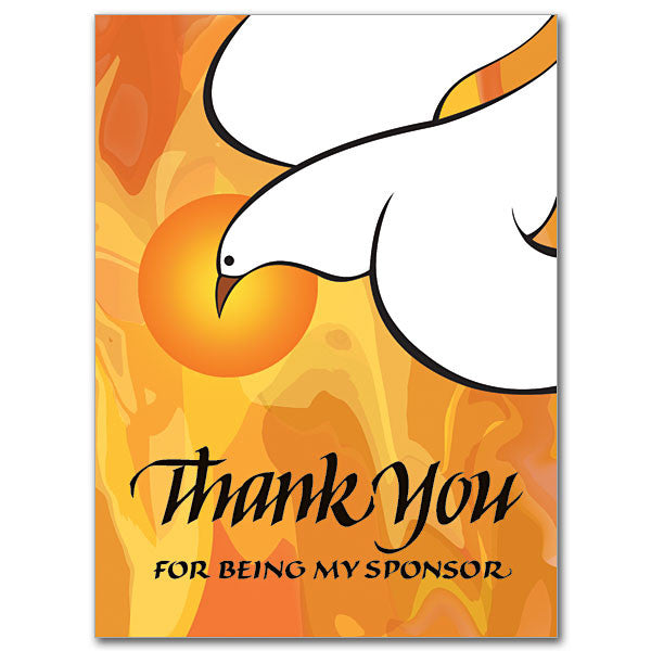 Thank You For Being My Sponsor Sponsor Thank You Card