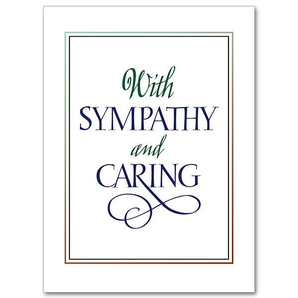 With Sympathy And Caring Sympathy Card