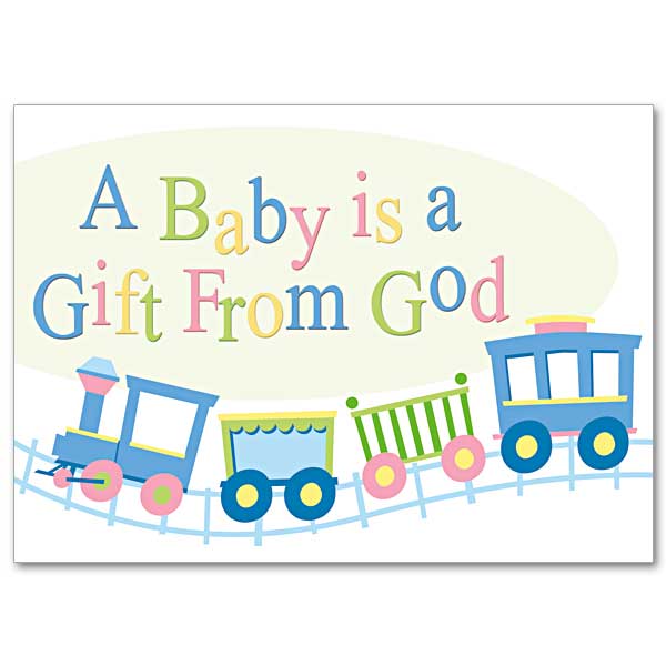 A Baby Is a Gift from God  Baby Congratulations Card