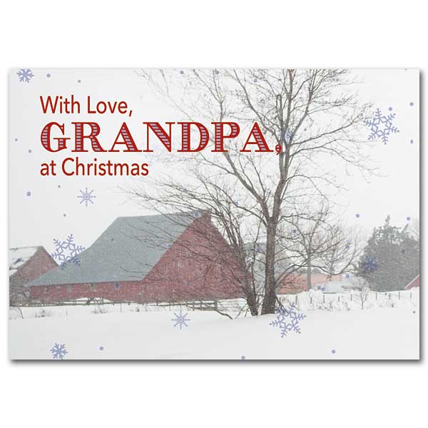 Con amor, abuelo, en Navidad: Tarjeta navideña del abuelo
