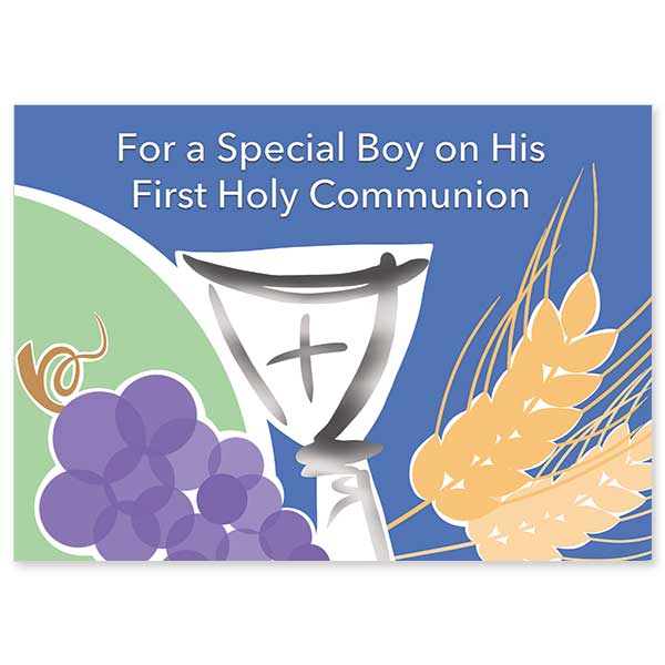 For a Special Boy on His First Holy Communion New First Communion Card for Boy