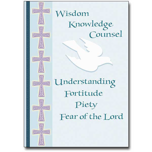 Wisdom,Knowledge,Counsel... Confirmation Card