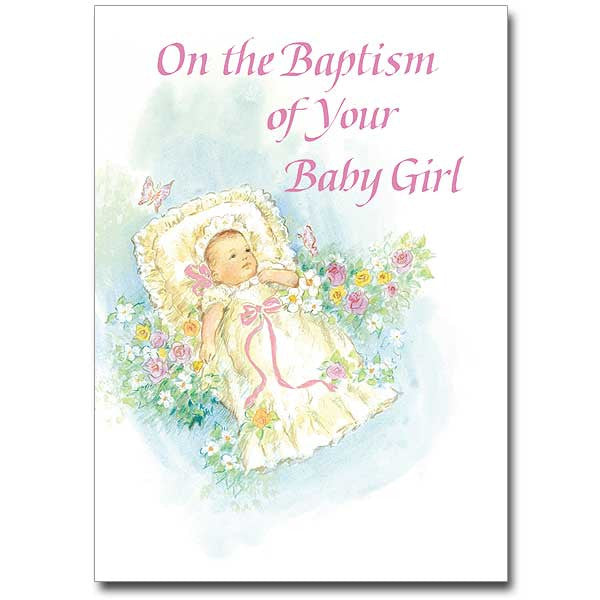 Sobre el bautismo de su niña Tarjeta de bautismo