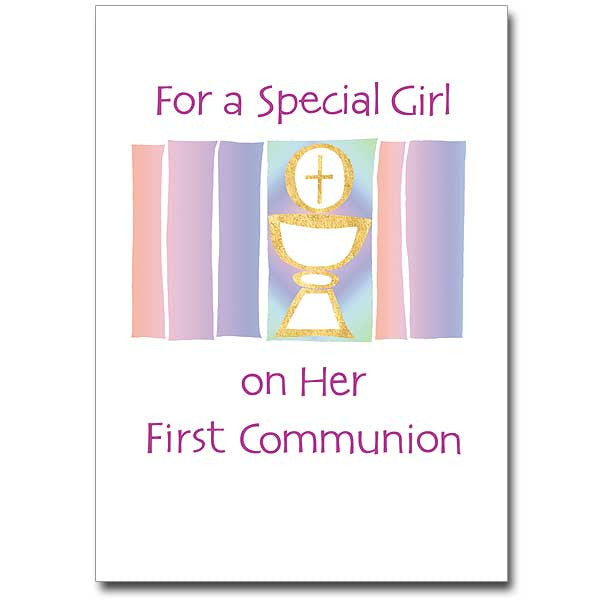 For A Special Girl...Communion First Communion Card
