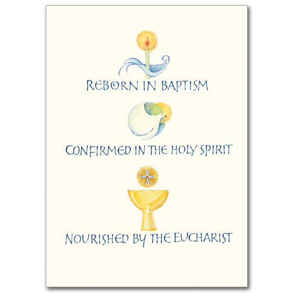 Reborn In Baptism Rcia: Full Initiation Card