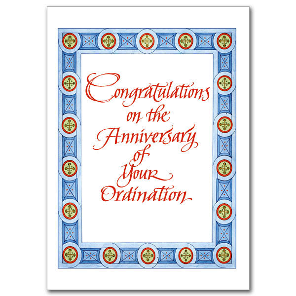 Congratulations On The Anniversary Ordination Anniversary Card