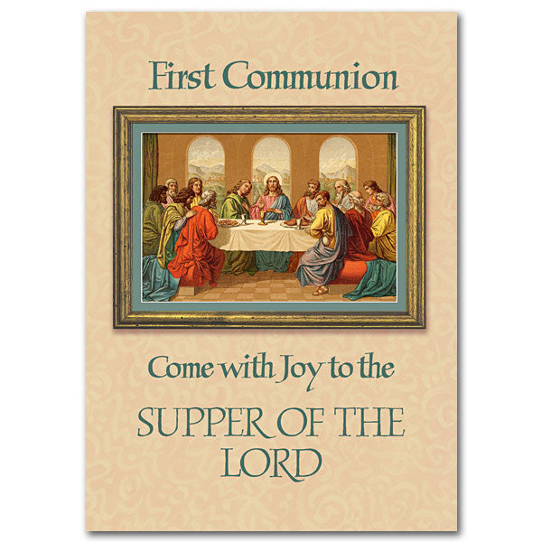 Come With Joy To The Supper First Communion Card