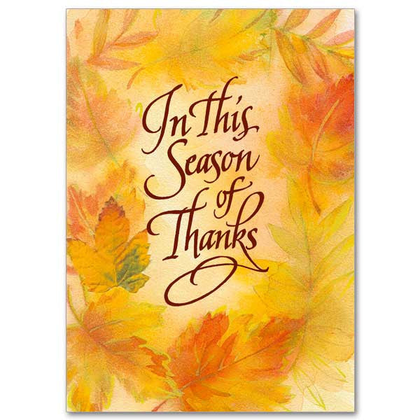 In This Season Of Thanks Thanksgiving Card