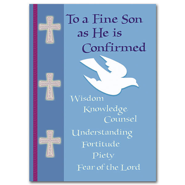 To A Fine Son As He Is Confirmed Corfirmation Card