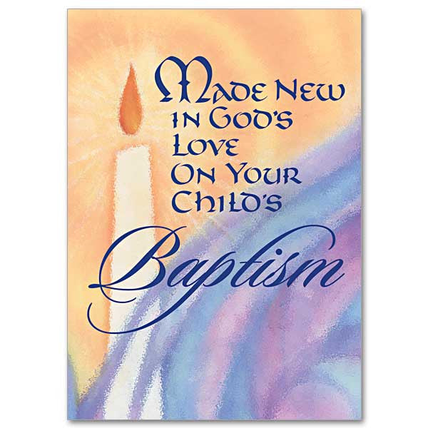 Made New In God's Love Child Baptism Card
