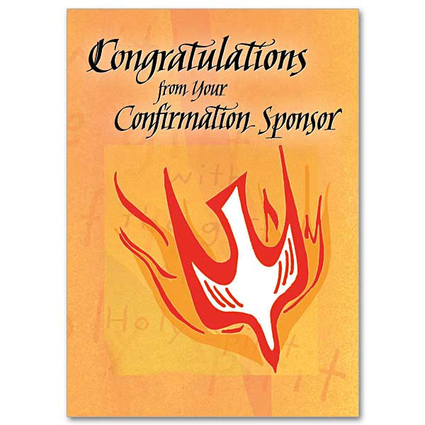 Congratulations From Sponsor Confirmation Card